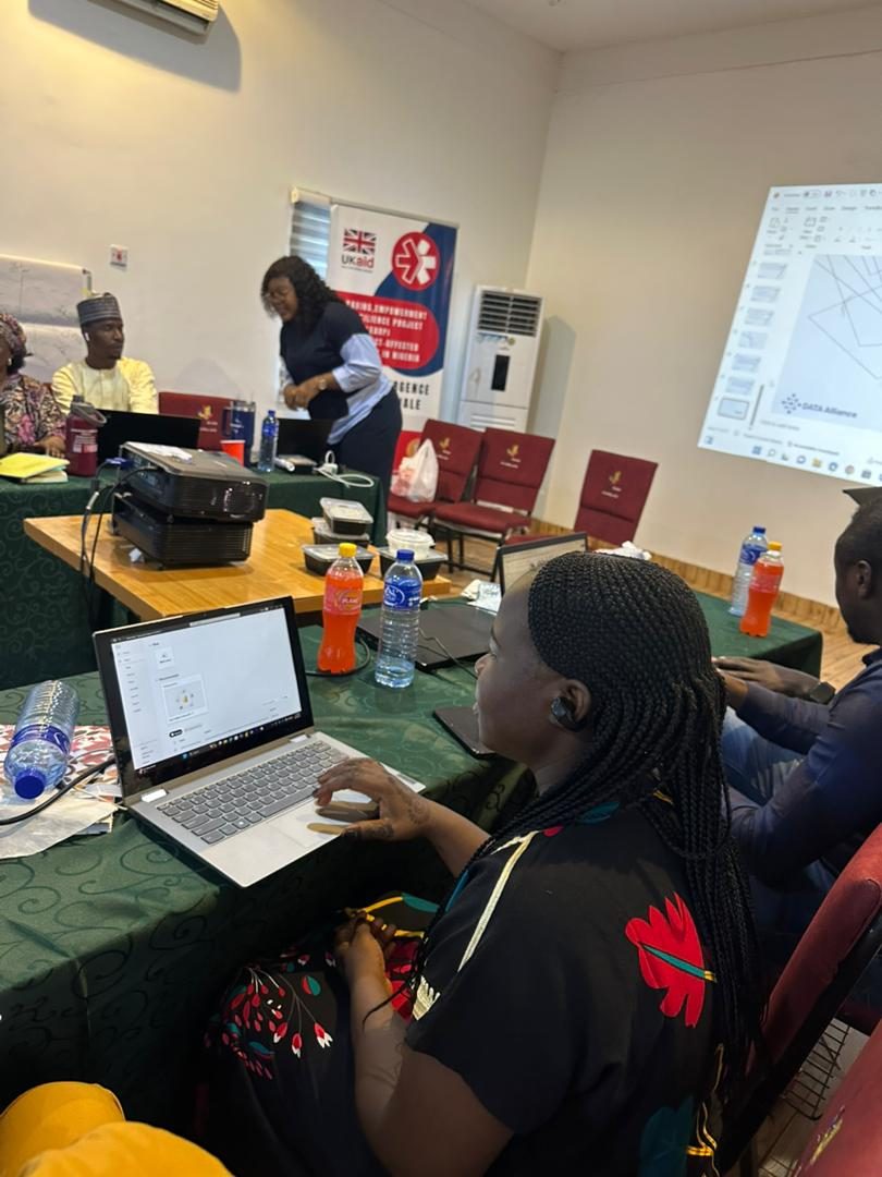 Participant at laptop